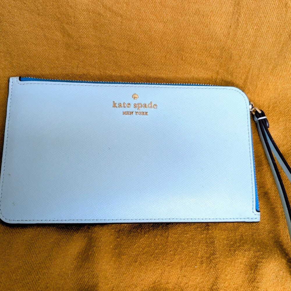 Kate Spade Lucy Bicolor Large L-Zip Wristlet Wallet